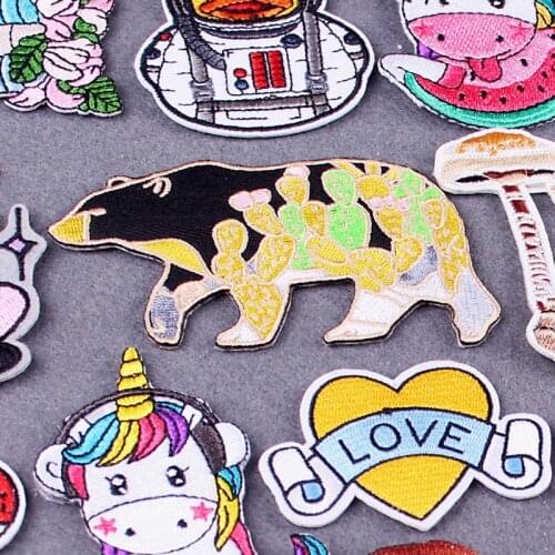 Embroidered Patches For Clothing Cute Anime Patch Applique Sewing Vegetable Stripe Patch Iron On Patches On Clothes Jacket Diy