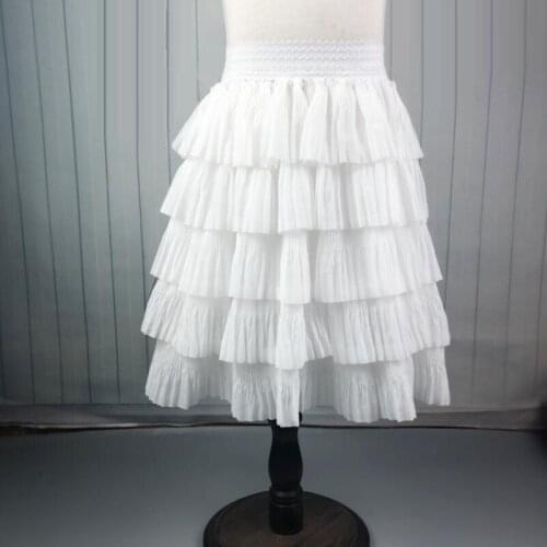 2021 Spring Autumn Summer Baby Toddler Tutus School Girl White Cake Skirts Children Clothes Girls Tutu Skirts Kids Chiffon Skirt