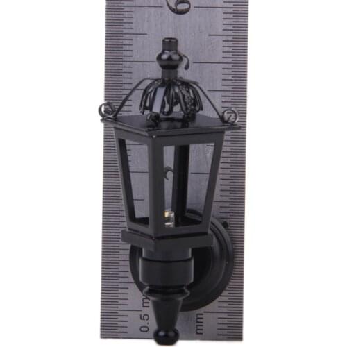 1/12 Scale Dolls House Miniature Metal LED Lamp Kid Play Doll House Wall Lamp Model