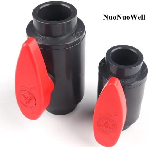 1pc 20~63mm Hi-Quality UPVC Globe Valve Home Garden Water Pipe Connectors Agricultural Irrigation Aquarium Tank PVC Ball Valve