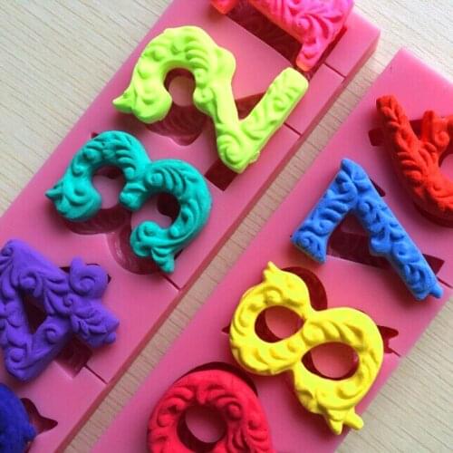 1pcs 3D Number Silicone Forms Mold For Baking Fondant Moulds Bakeware DIY Cake Decorating Tools Kitchen Accessories Confeitaria