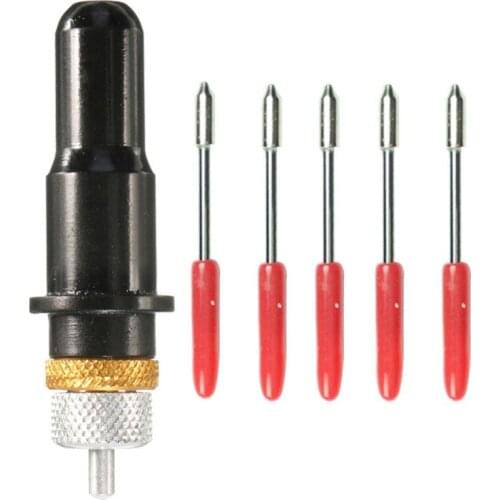 12mm Black Cutting Plotter With 5pcs Blades 30/45/60 Degree for Roland Vinyl Cutter Blade Holder Milling Cutter