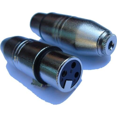 20pcs/lot Stereo 3.5mm Mini Female to female XLR Audio Adapter Microphone MIC Audio Adapter