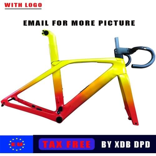 In Stock 2021 T1000 3K Carbon Road Bicycle Bike Frame Framest Racing Bike Bicycle Road Frame BB386 Mechanical Di2 Light Weight