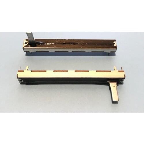 50pcs SL6021N A10K B10K A20K B20K A50K B50K C10K 75MM single joint mixer fader potentiometer / Handle length 15MMC