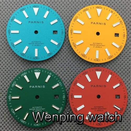 PARNIS 30.8mm Watch Dial Luminous Suitable For Miyota 8205 8215 821A,Mingzhu DG2813 3804 Seagull ST1612 Movement