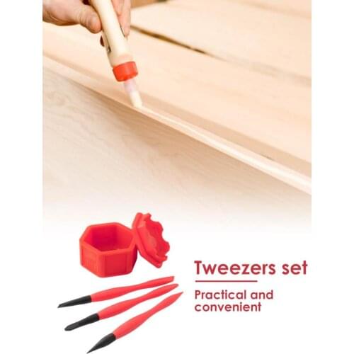 Glue Brush Holder With 3 Glue Brushes For Crafts Woodworking Multi-purpose Sealed Cap Chisel Tip Removing Excess Glue Dropship