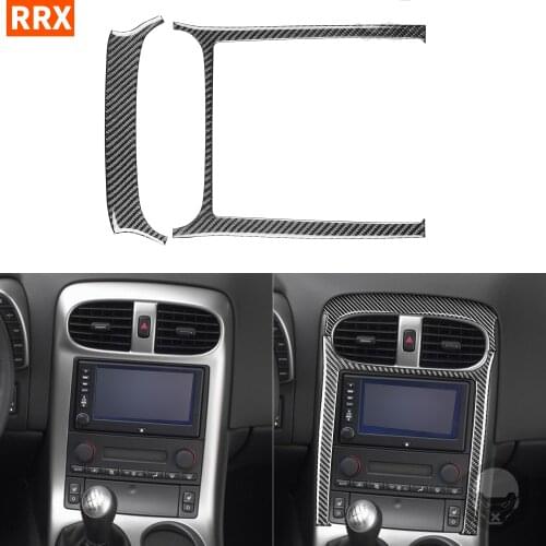 For Chevrolet Corvette C6 2005-2007 Carbon Fiber Stickers Central Control Gear Frame Emergency Light Interiors Car Accessories