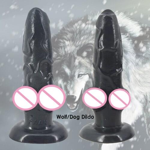 FAAK 2017 New Arrival Animal Dog Dildo with Suction Cup Wolf Penis Big Canine Dick Sex Products for Women Adult Toys Sex Shop