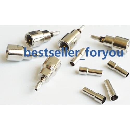 FME Male plug Crimp Solder Plug Straight for RG316 RG174 LMR100 Coaxial Pigtail Cable RF Antenna Connector