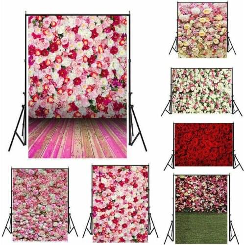 Flower Wall Rose Background Romantic Studio Photography Backdrop Wedding Birthday Party Photo Background Cloth Print Decor