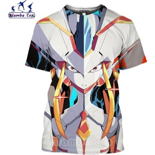 3D Print Anime Darling In The Franxx T Shirt Mens Sexy Hentai Girl ZERO TWO Tshirt Women T-shirts HIRO Men Tees Pullover hentai