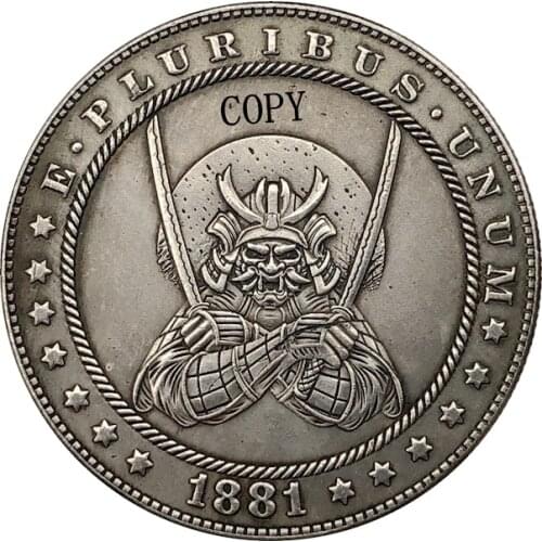 Hobo Nickel 1881-CC USA Morgan Dollar COIN COPY Type 177