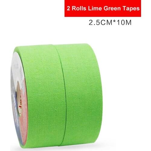 COLDINDOOR 2Pc Hockey Stick Tape 2.5cm x 25m Multipurpose Colorful Sport Safety Cotton Cloth Enhances Puck Handling Elbow G