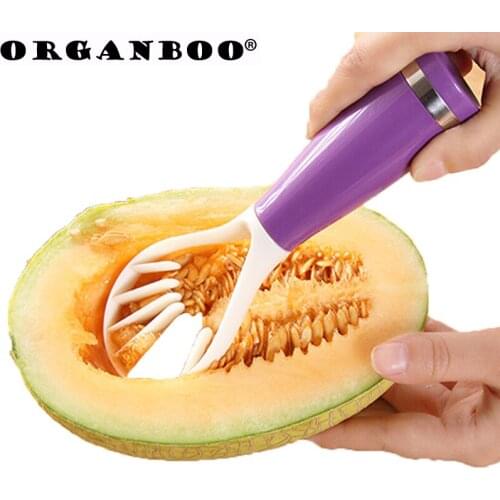 Perfect Kitchen Fruit Flesh Pitaya Seeds Remover Cantaloupe Seed Corer Knife Slicer Digging Spoon Kiwi Cutting Strip Tool