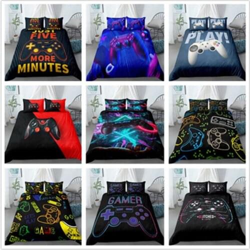 Game Duvet Covers 200x200 Gamepad Printed Cartoon Pattern Quilt Covers Bedclothes No Bed Sheet Single Queen King Comforter Sets