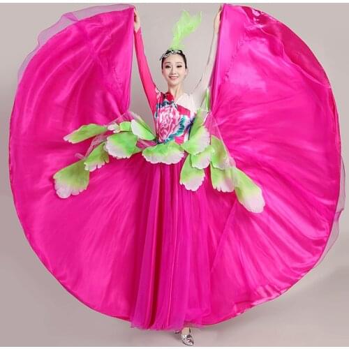 Spanish Flamenco Costume Gypsy Belly Dance Woman Flamenco Dress Belly Dancing Skirt 360/540/720 Degree Spain Dance DL6139