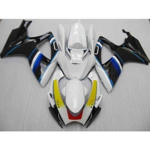 Motorcycle Fairing Kit for SUZUKI GSXR 600 750 K6 06 07 GSXR600 GSXR750 2006 2007 ABS TOP White black Fairings set+7gifts SD56