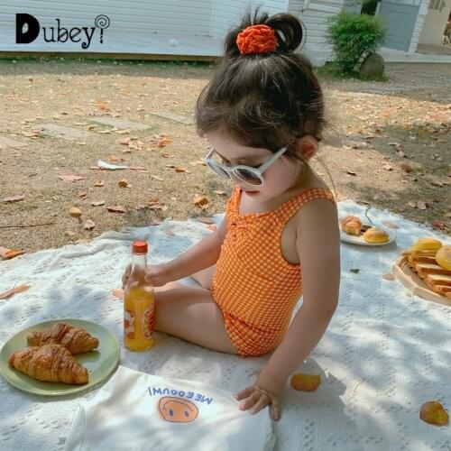 Baby Girl Swimwear Toddler Girl Swimwear Bow Bathing Suit Baby Girls One Piece Swimsuit Plaid Backless Kids Girls Swimsuits