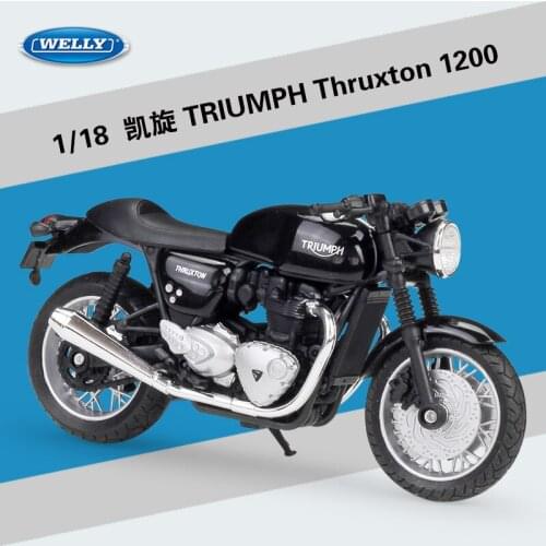 WELLY 1:18 Model Car Simulation Alloy Metal Toy Motorcycle Childrens Toy Gift Collection Model Toy TRIUMPH Thruxton 1200
