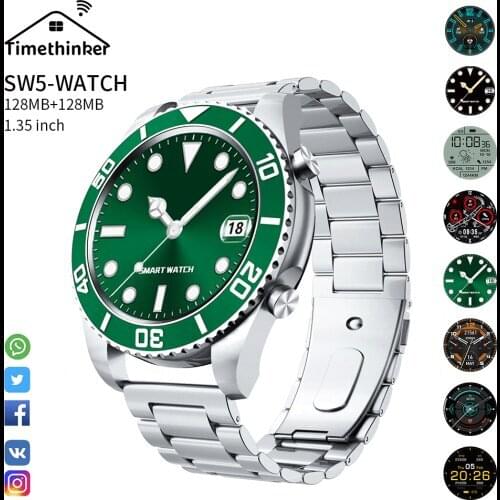 2021 Water Ghost Smart Watch Men Phone Call Metal Strap Sport Business Smartwatch for Rolex SAMSUNG Amazfit