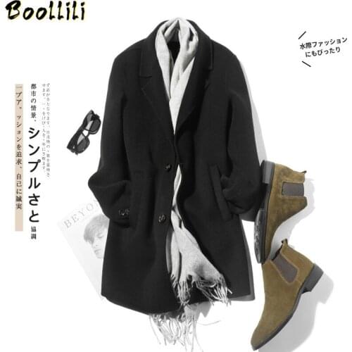 Boollili 100%Wool Coat Men Double-sided Spring Autumn Long Jacket Men Korean Coat and Jacket Casaco Masculino