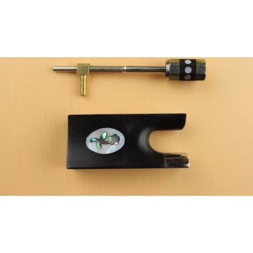 New top ebony violin bow frog screw 4/4 full size cupronickel accessories