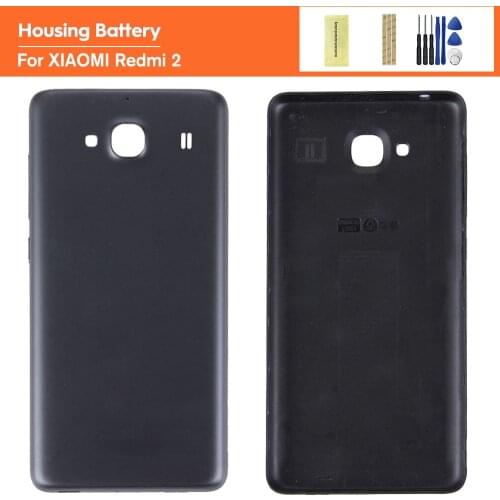 New back Housing For Xiaomi Redmi2 Back Cover Case Battery Rear Door with Power Voluem Button For Redmi 2 Battery Cover