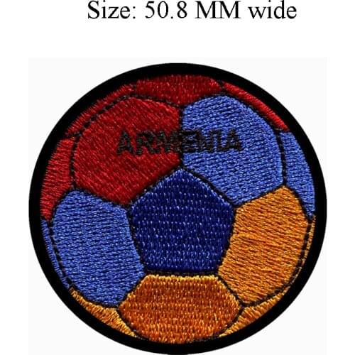 50.8MM wide soccer ball of ARMENIA patch shipping to shoe patch/cap patch/style fasion patch