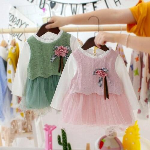 Baby Girl Dresses Long Sleeve Tutu Breathable Girls Princess Dresses Mesh Kid Clothes Loose Gown Birthday Dress Newborn Vestidos