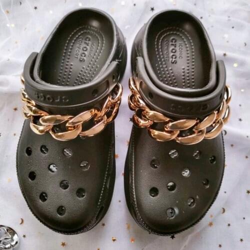 Luxury Croc Charms Cool Charms for Crocs DIY 2021 New Brand Vitality Clogs Big Chain Shoe Charms Removable Shoe Accessories