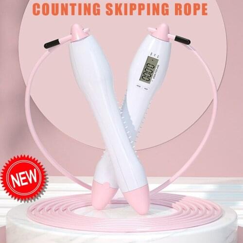 Jump Rope Skipping Digital Counting Fitness Weight Loss Rope Calorie Counter Adjustable Cordless Rope For Train Exercise 2.87M