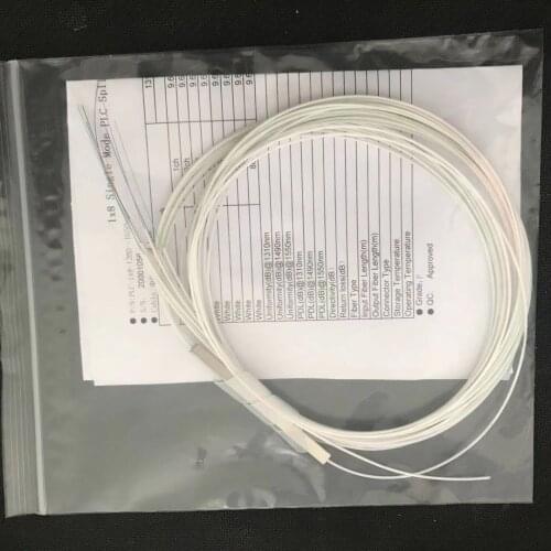 High Reliability10pcs/lot 1x2 1x4 1x8 1x16 fiber optic PLC splitter without connector cable 0.9mmMini Blockless 2,4 Ports PLC Sp