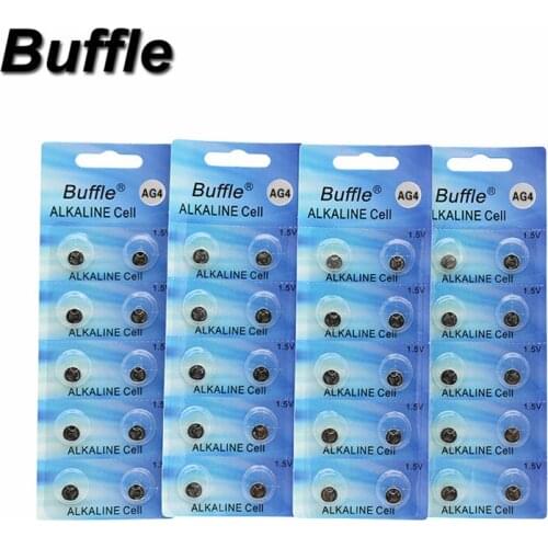 Buffle 40pcs 4packs 377 SR626SW 626 SR626 V377 AG4 Watch Battery Button Coin Cell