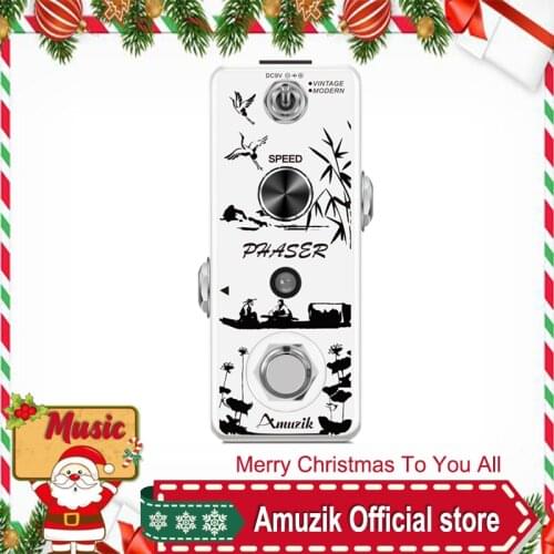 Amuzik LEF-313 Phaser Classic Warm Analog Vint/Modern PHASER Guitar Effect Pedal True Bypass