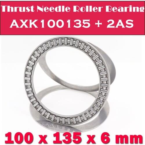 AXK100135 + 2AS Thrust Needle Roller Bearing With Two AS100135 Washers 100*135*6mm ( 1 Pcs) AXK1120 889120 NTB100135 Bearings