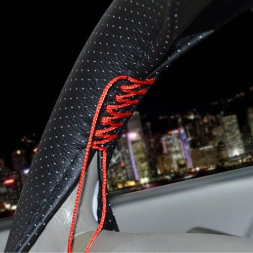 Car steering wheel cover artificial leather diameter 38cm for Volkswagen POLO Tiguan Passat Golf EOS Scirocco Bora Lavida Touare