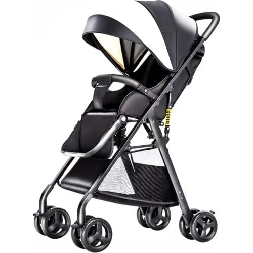 Baby Stroller Is Ultra-light, Portable, Can Sit, Lie Down, and Fold 0-3 Years Old High Landscape Stroller Baby Stroller