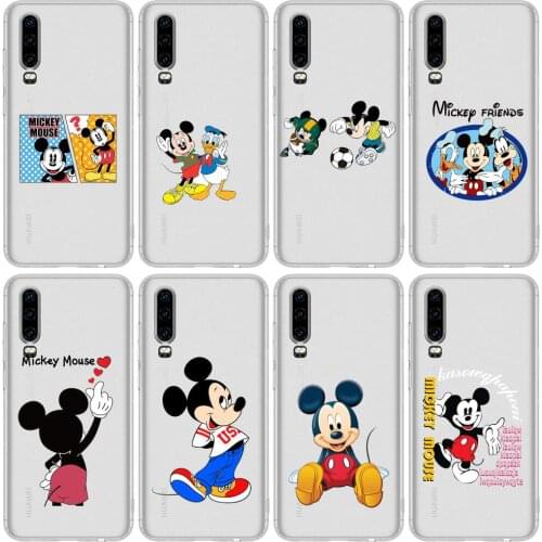 Disney Anime Transparent Clear Phone Case For Huawei Honor 20 10 9 8A 7 5T X Pro Lite 5G Etui Coque Hoesjes Comic Fash