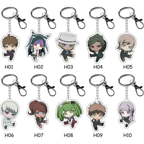 Danganronpa Double Sided Acrylic Keychain Fan Collection Anime Game Figures Nanami ChiaKi Nagito Komaeda Key Chain Cute Trinket