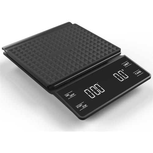 Electronic Coffee Scale with Timer Smart Digital Coffee Kitchen Scale Drip Coffee Scale Kitchen Scales Waterproof Scale 3KG/0.1g