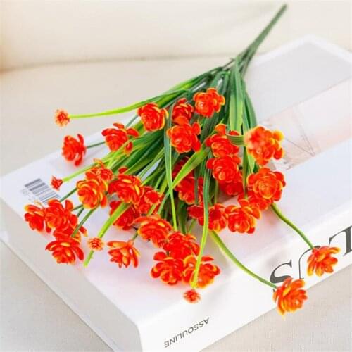 1 pcs Fake plant Artificial Plants Green Grass Simulation Plastic Plant Wall Garden Home Artificial Flowers Green Leaves Plant