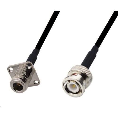 RG58 Cable BNC Male to N Female jack Flange Connector WiFi Antenna Extension Pigtail jumper cable