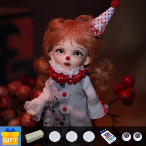 Fairyland Pukifee Jon 1/8 clown Doll BJD cosmetics dolls fullset complete professional makeup Toy Gifts movable joint doll