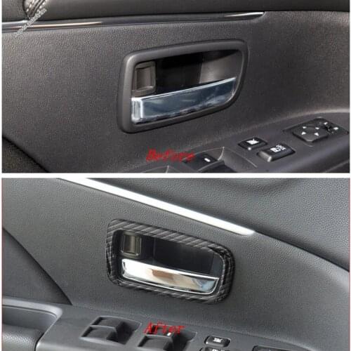 Lapetus Inner Car Door Pull Doorknob Handle Hand-clasping Bowl Cover Trim For Mitsubishi ASX 2014 - 2021 ABS Interior Refit Kit