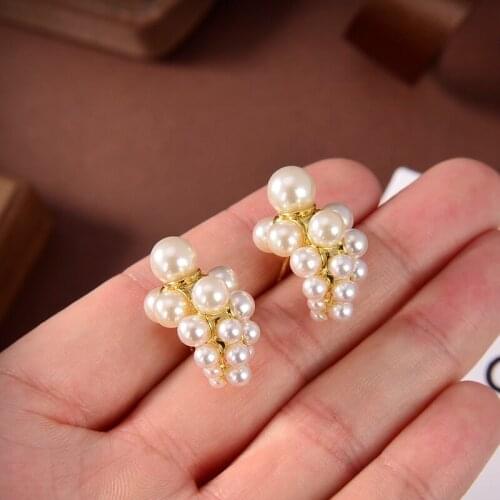 Hot summer sweet golden earrings fashion punk pearl ear bone earrings personalized woman girl earrings banquet jewelry gifts