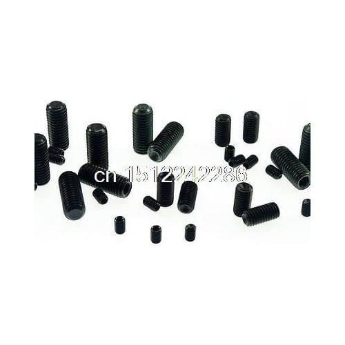 Lot100 M5x10mm Head Hex Socket Set Grub Screws Metric Threaded flat-head