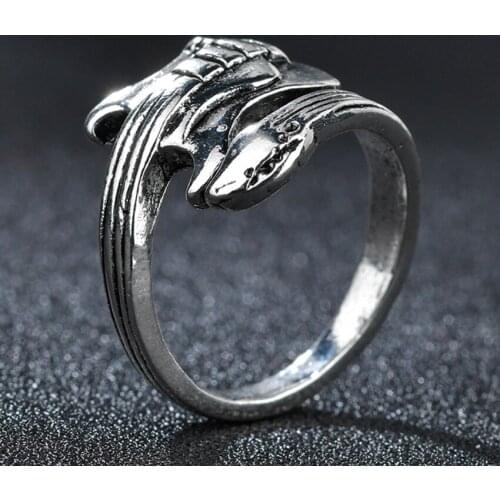 Fashion Popular Creative Rock Hip Hop Retro Guitar Opening Ring Men And Women Universal Birthday Gift Party Jewelry Wholesale