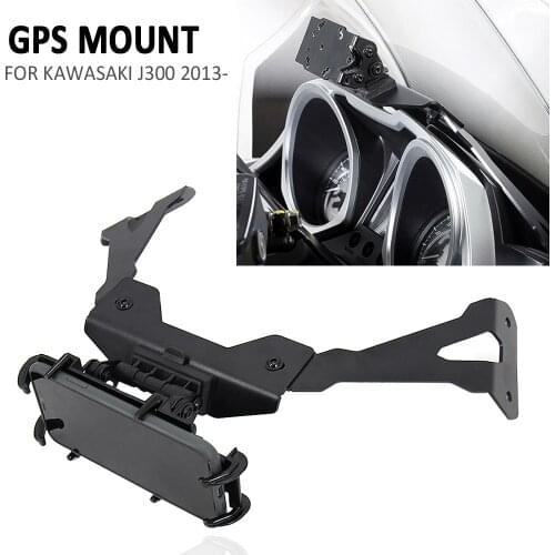 Motorcycle FOR Kawasaki J300 Smart Phone Navigation GPS Plate Bracket Adapt Holder Kit J 300 2013-2021 2020 2019 2018 2017 2016