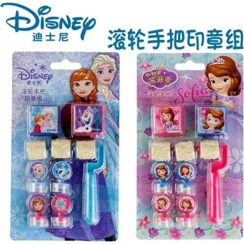 Disney seal cartoon roller handle seal combination cute colorful medal kids fun gifts office school supplies prizes